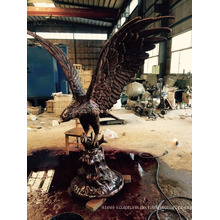 Bronze Gießerei Metall Handwerk Tier Gartendekoration Adler